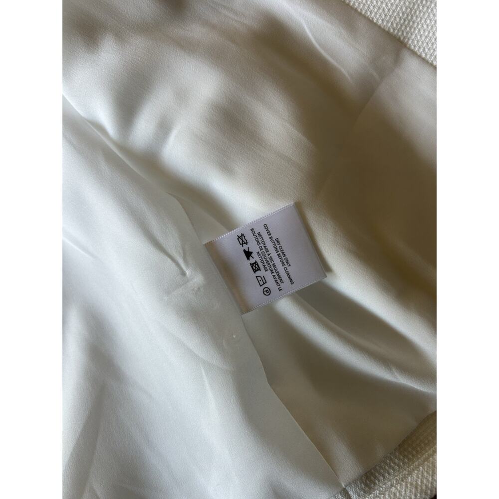 VERONICA BEARD Isola Jacket Women’s 8 Off White Stretch V-Neck Designer Nwt $598 - Picture 8 of 16